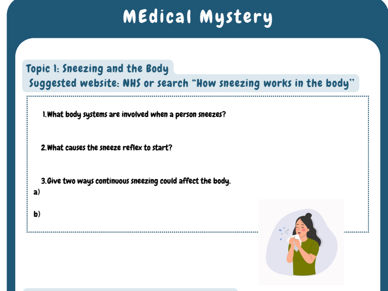 Medical Mysteries Research Activity | Human Body Systems & Biology