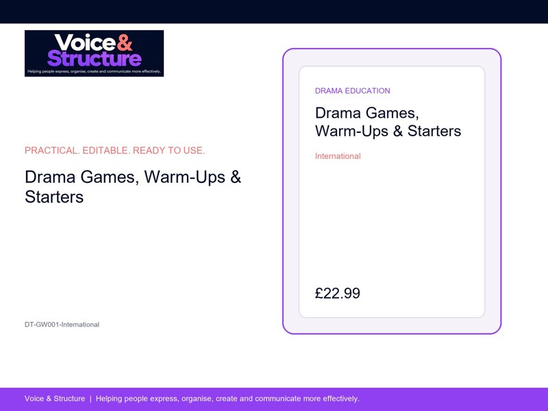 Drama Games, Warm-Ups & Starters