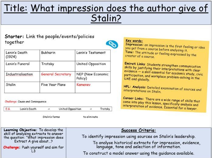 IGCSE History: USSR Extract Analysis