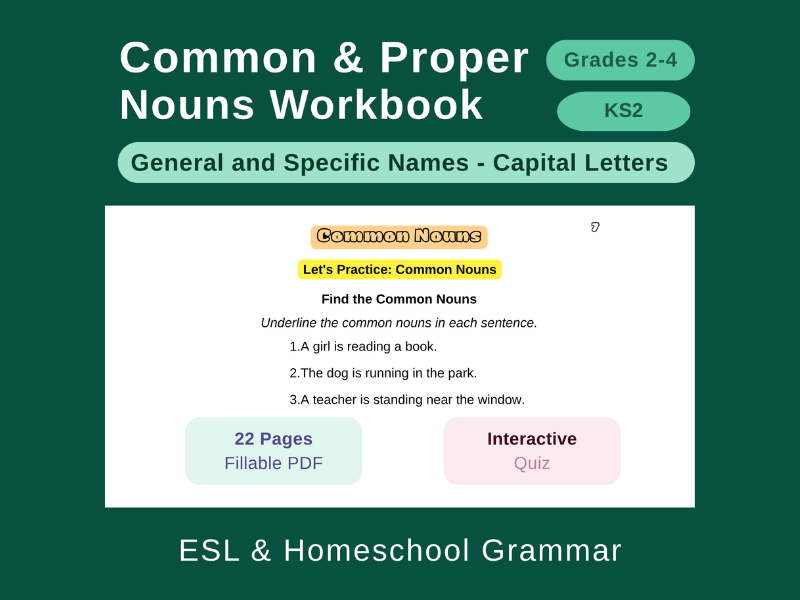 Common & Proper Nouns: Gr 2-4 / KS2