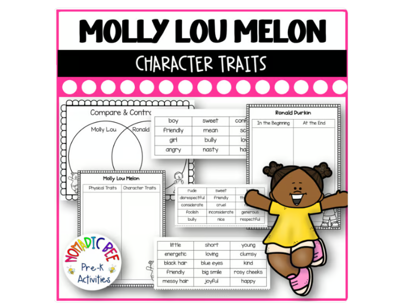 Stand Tall Molly Lou Melon Activities - Character Traits