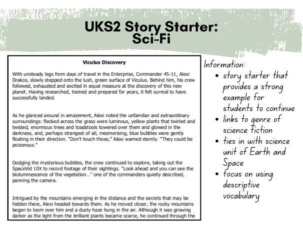 UKS2 Story Starter - Sci-Fi