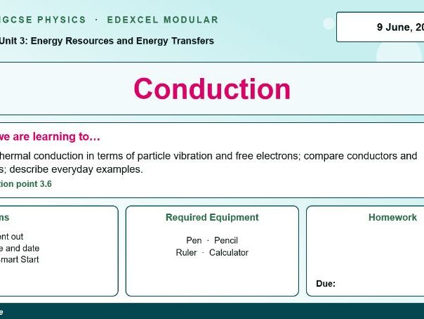 IGCSE Physics: Conduction | Edexcel Modular | Unit 3 | L3