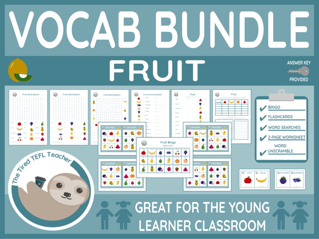 ESL Fruit Vocabulary Bundle