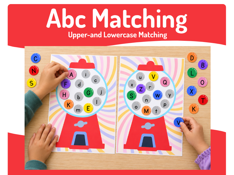 Abc Upper-and lowercase Matching A3 | Phonics Activity | Kindergarten Classroom