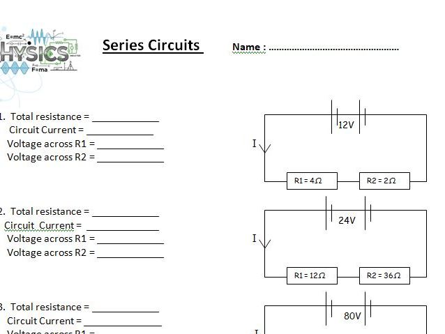 Series Circuit problems GCSE Electricity
