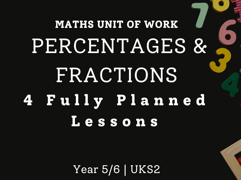 Percentages and Fractions Unit of Work – 4 Fully Planned Lessons (Year 5/6 KS2)