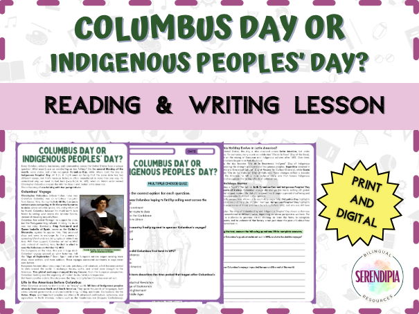 Columbus Day or Indigenous Peoples' Day Reading Comprehension | Middle High School Critical Thinking