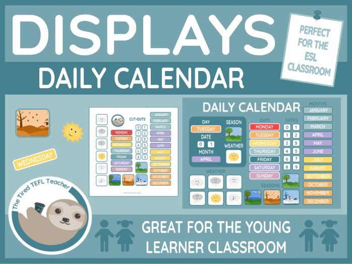 ESL Daily Calendar Display Chart