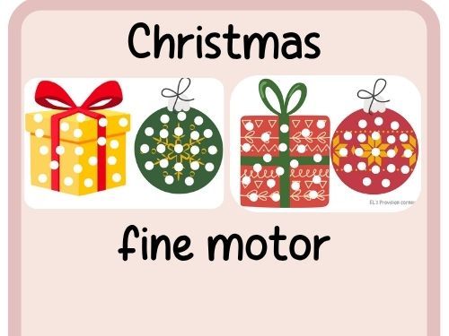 Christmas fine motor activity