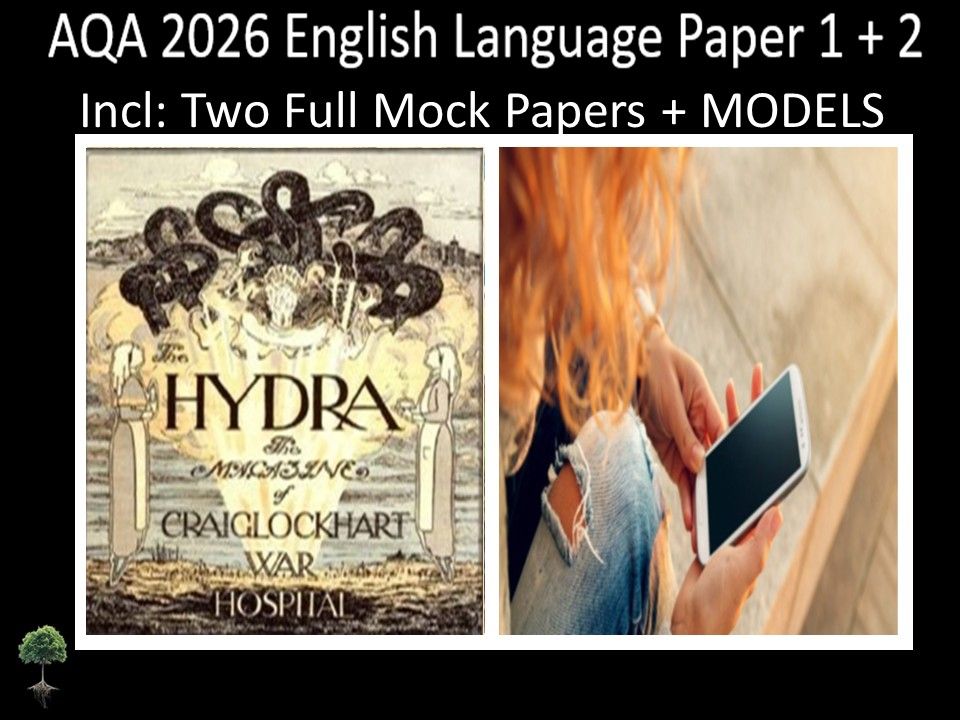 Two AQA 2026 English Language Paper 1 + 2 Mocks | MODELS