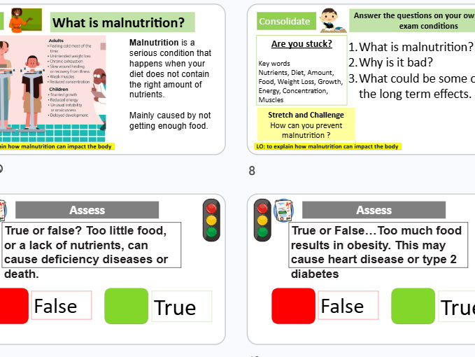 Unbalanced diet KS3 Science