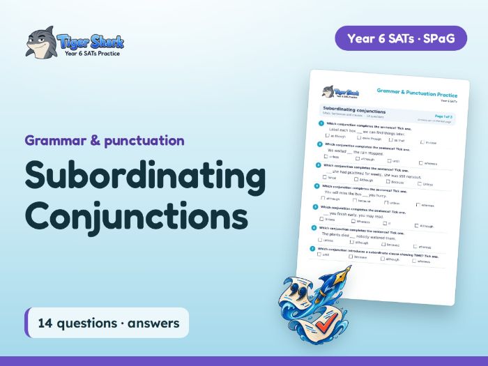 Subordinating Conjunctions: Year 6 SPaG