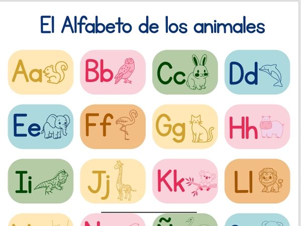 Flashcards Digital: El Alfabeto de los Animales.