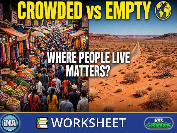 Population Density - KS3 Geography Worksheet
