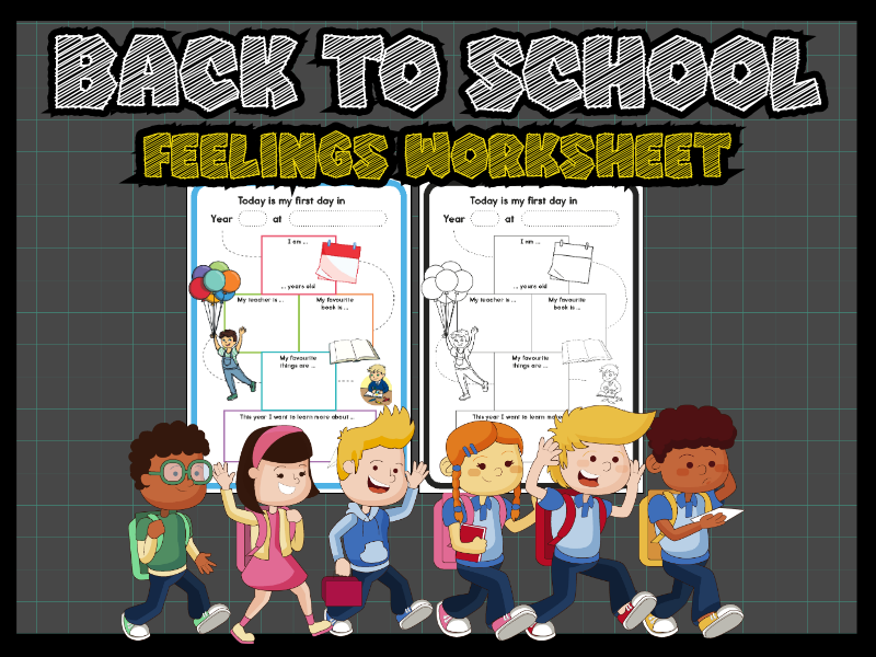 First Day of School All About Me Worksheet - Getting to Know You Activity