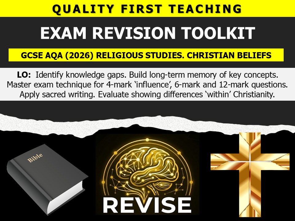 AQA Christian Beliefs Revision.  Complete Exam Revision Toolkit. 2026