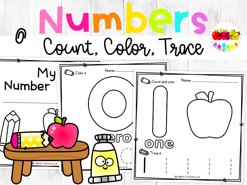 Numbers 1 to 10 Handwriting Practice Worksheets for Preschool and Kindergarten