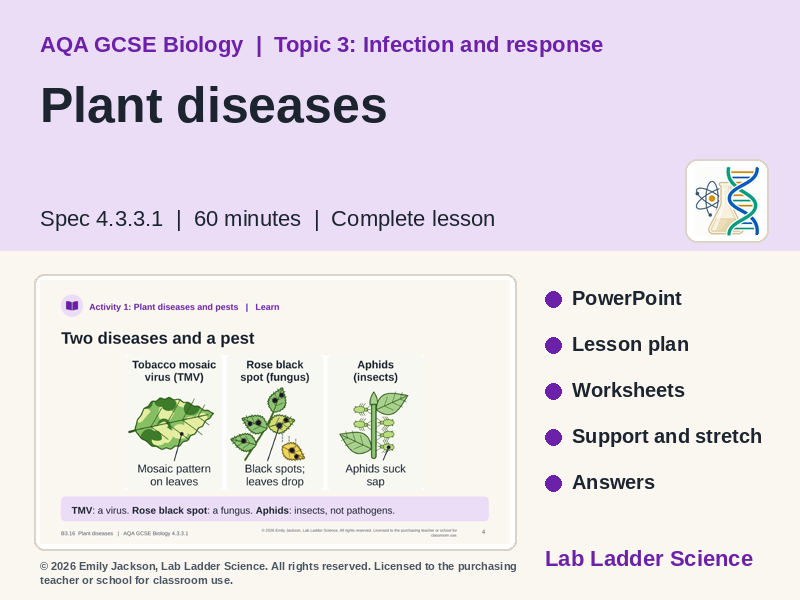 B3-16 Plant Diseases: AQA GCSE Biology