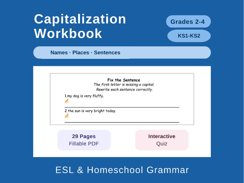 Capitalization Workbook (Grades 2-4)