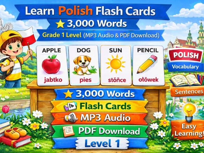 Polish Flash Cards, 3,000 Words (Audio, PDF)
