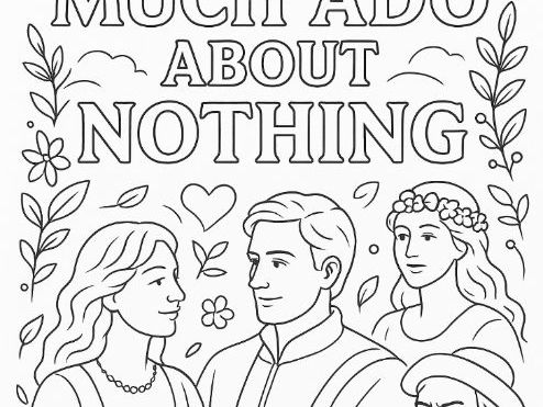 Shakespeare's Much Ado About Nothing Mindful Colouring Sheet