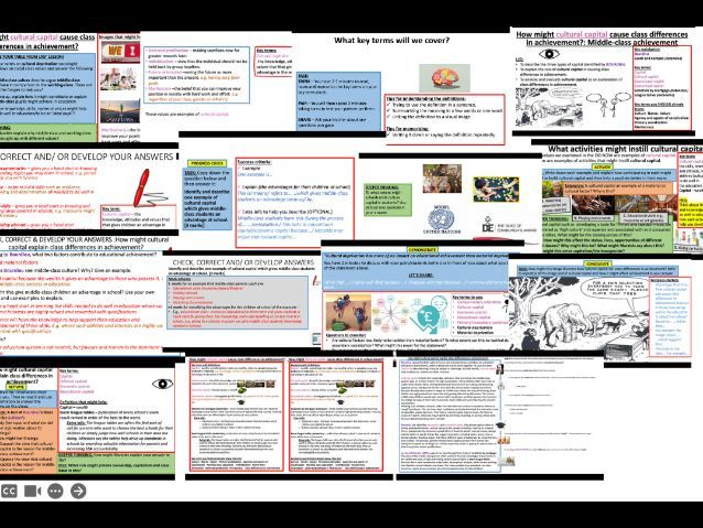 AQA GCSE Education - Class differences in education (Cultural capital)