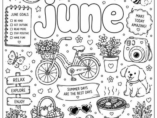 June Colouring Page