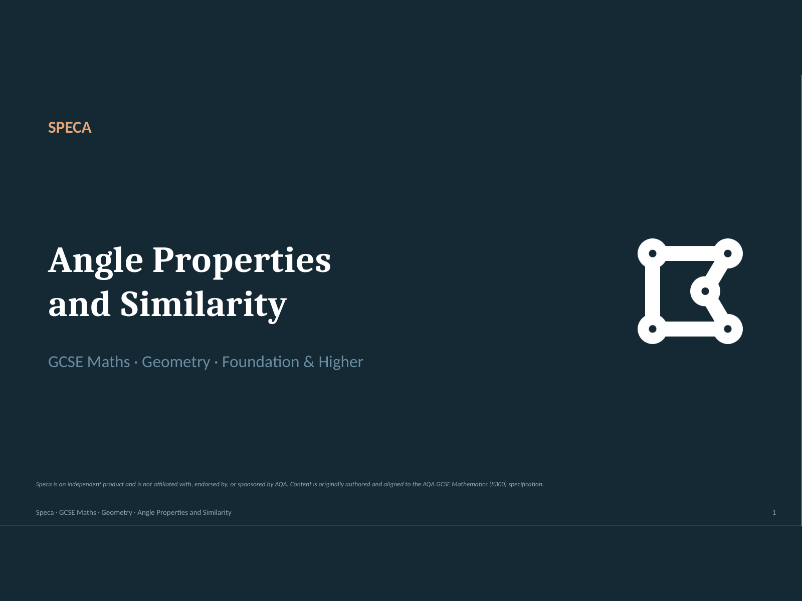 Angle properties and similarity: complete AQA GCSE lesson bundle