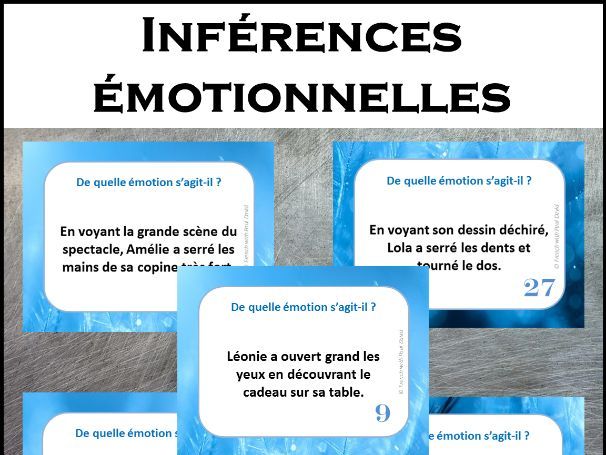 Inférences émotionnelles - 28 cartes à tâche / French Task Cards
