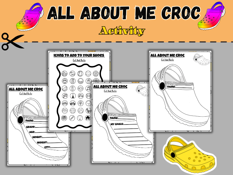 All About Me Croc | Back to School | Get-to-know-you | First Day of School