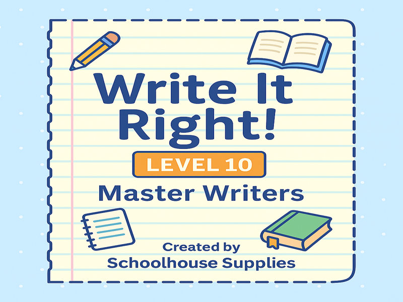 Write It Right! – Level 10: Master Writers