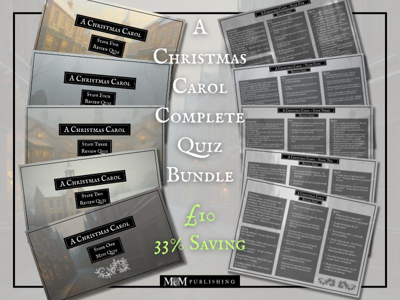 A Christmas Carol Complete Quiz & Assessment Bundle