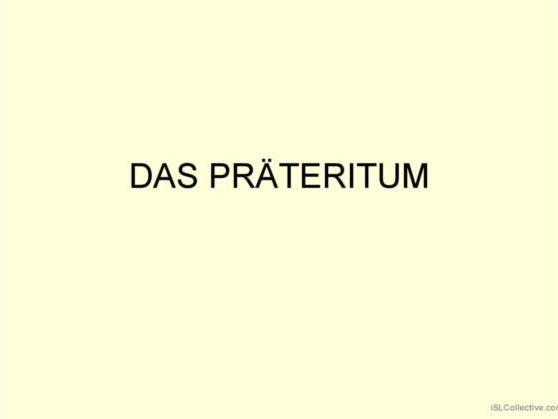 German A1.2 das Präteritum von sein und haben