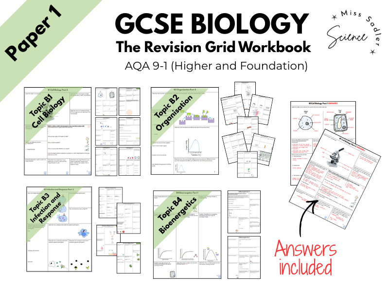 AQA GCSE Biology Paper 1 - Complete Revision workbook