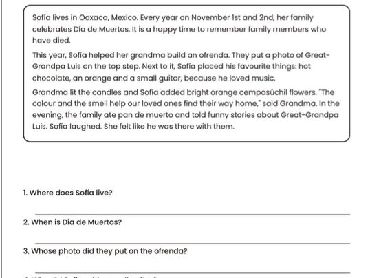 Día de Muertos Activity Set (bilingual English–Spanish)