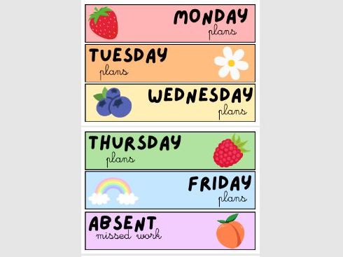 Teacher Trolley Labels | Classroom Organisation Printable Set