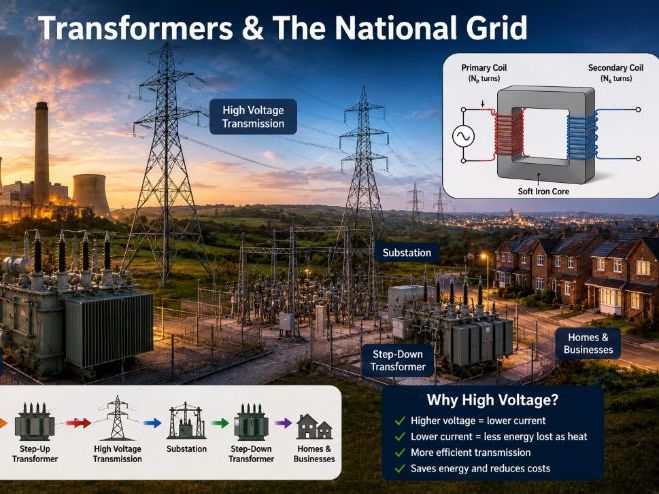 GCSE Physics: Transformers & The National Grid – Complete Lesson Pack