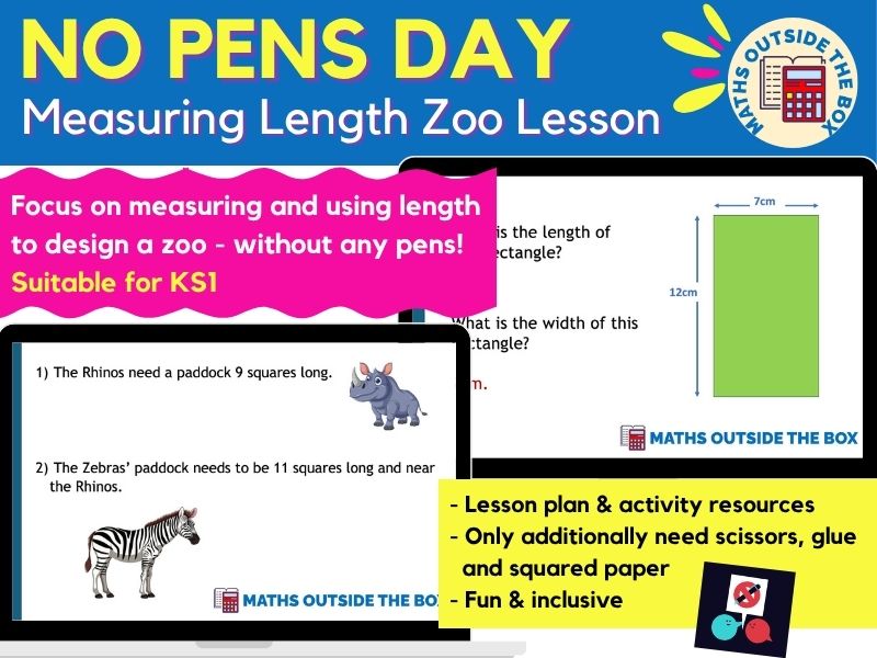 NO PENS DAY: Measuring Length Lesson (KS1)