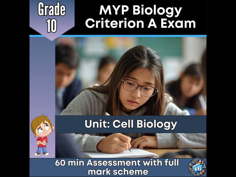 MYP Grade 10 Biology: Criterion A Exam - Cell Biology - 2026