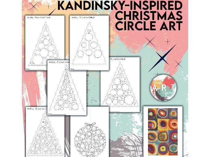 Kandinsky-Inspired Christmas Circle Art — | Shape & Drawing Templates