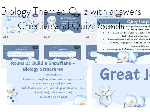 Christmas Quiz - Biology Themed