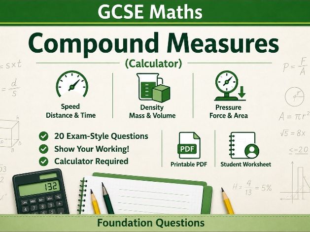 GCSE Compound Measures Word Problems Foundation
