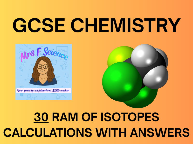 GCSE Chemistry RAM of Isotopes Calculations Worksheet | KS4 | AQA