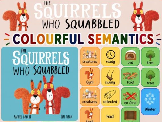 The Squirrels who Squabbled- colourful semantics- build a sentence