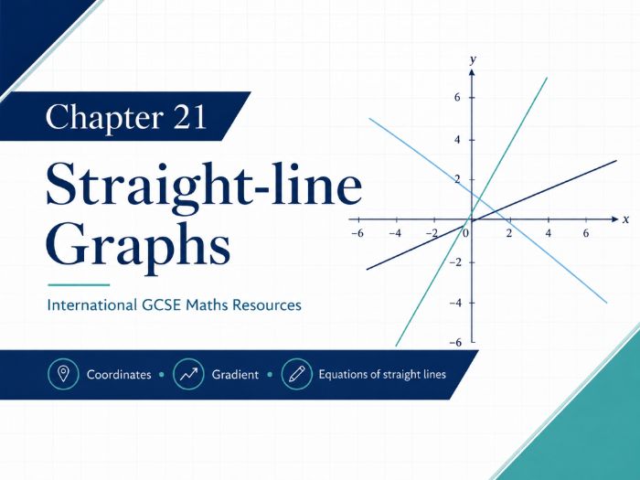 21 - Straight-Line Graphs - CIE iGCSE Maths Resource Bundle