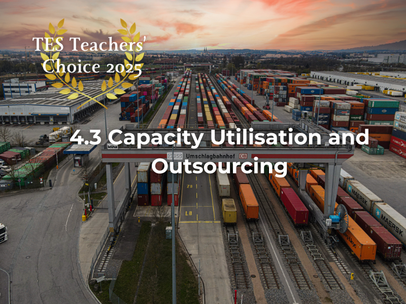 Cambridge AS Business Capacity Utilisation PowerPoint 2026-2028 Exams Complete Unit 4.3 9609