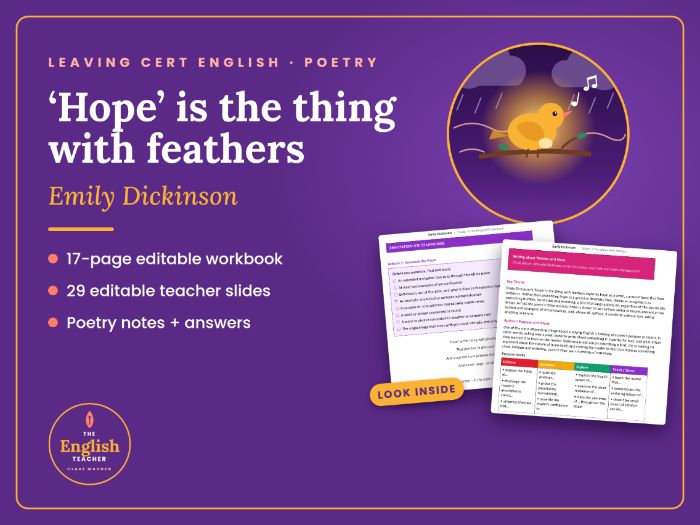 Dickinson 'Hope' Leaving Cert English Pack