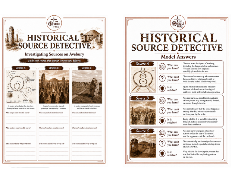 Historical Source Detective: Investigating Evidence from Avebury (KS3 History)