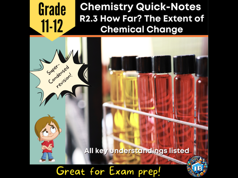 IB DP Chemistry R2.3 Extent of Change: Condensed Topic Revision Notes - 2026